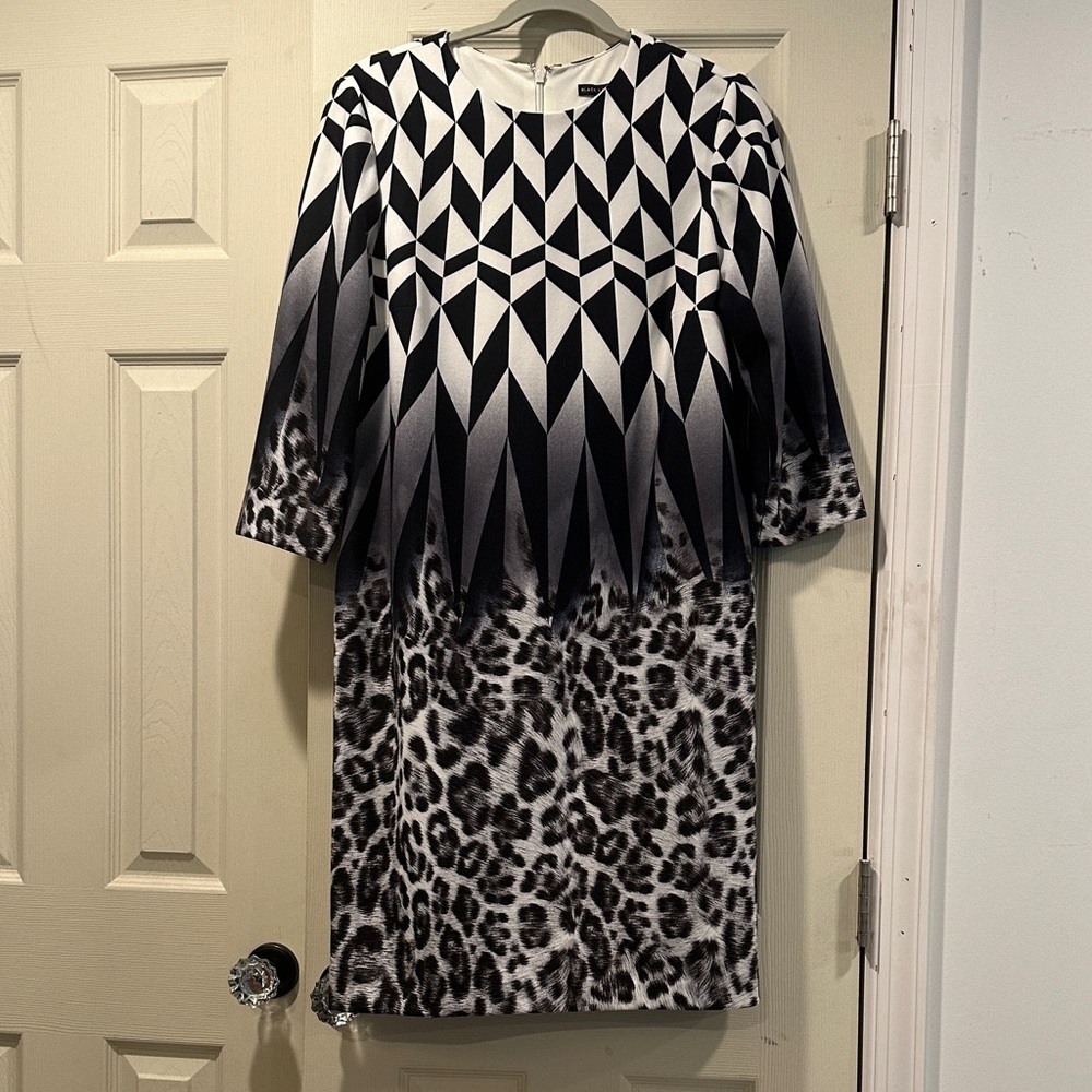Chico's Black Label Geometric and Animal Print Dress